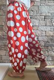 Basso Big Dot Balloon Cuff Pant Rust & White